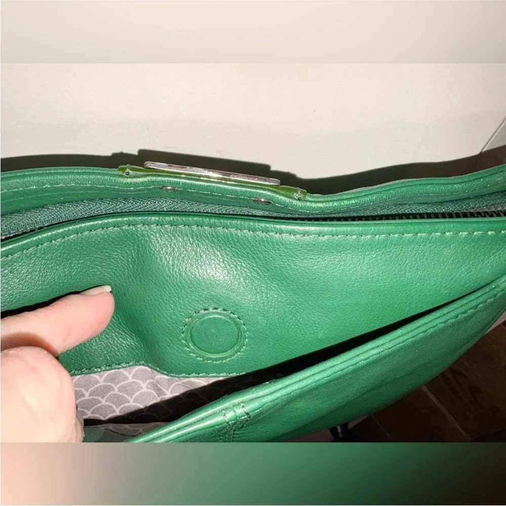 💚 Brighton Emerald Green Leather Crossbody